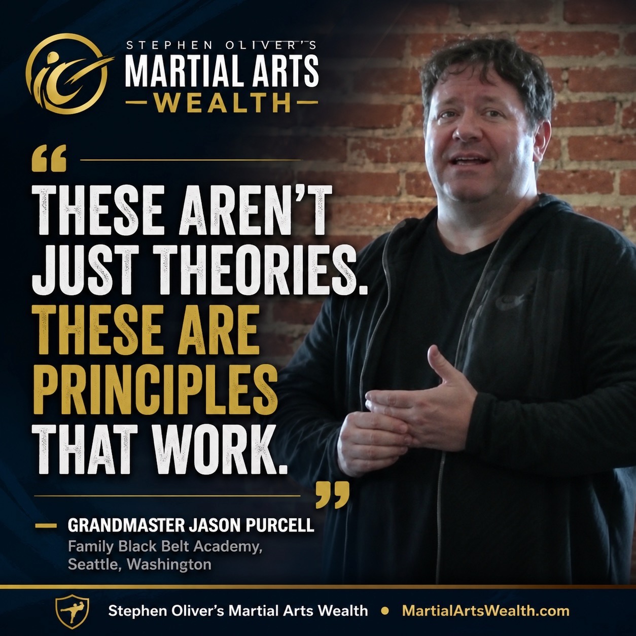 Jason Purcell testimonial for Stephen Oliver's Martial Arts Wealth Mastery