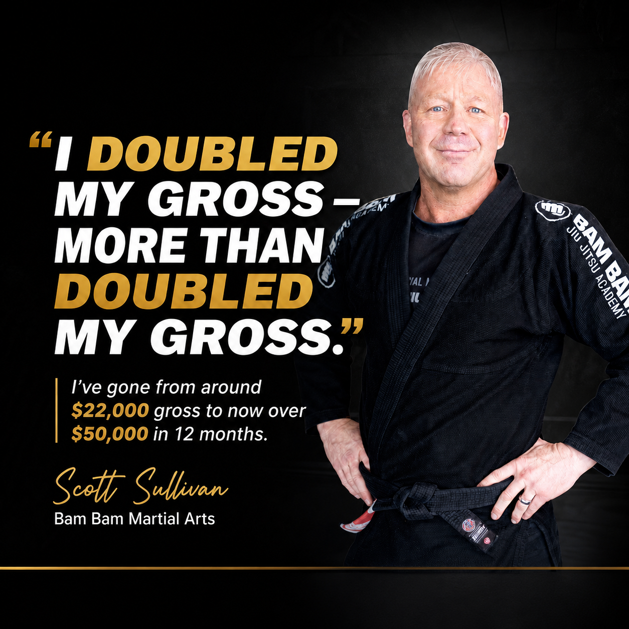 Scott Sullivan testimonial for Stephen Oliver's Martial Arts Wealth Mastery