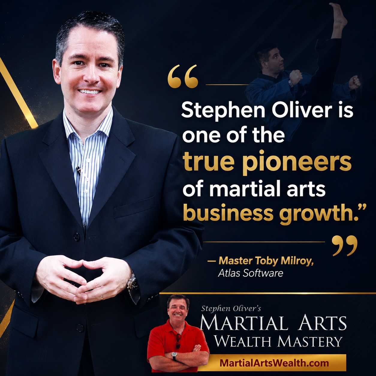 Toby Milroy testimonial for Stephen Oliver's Martial Arts Wealth Mastery