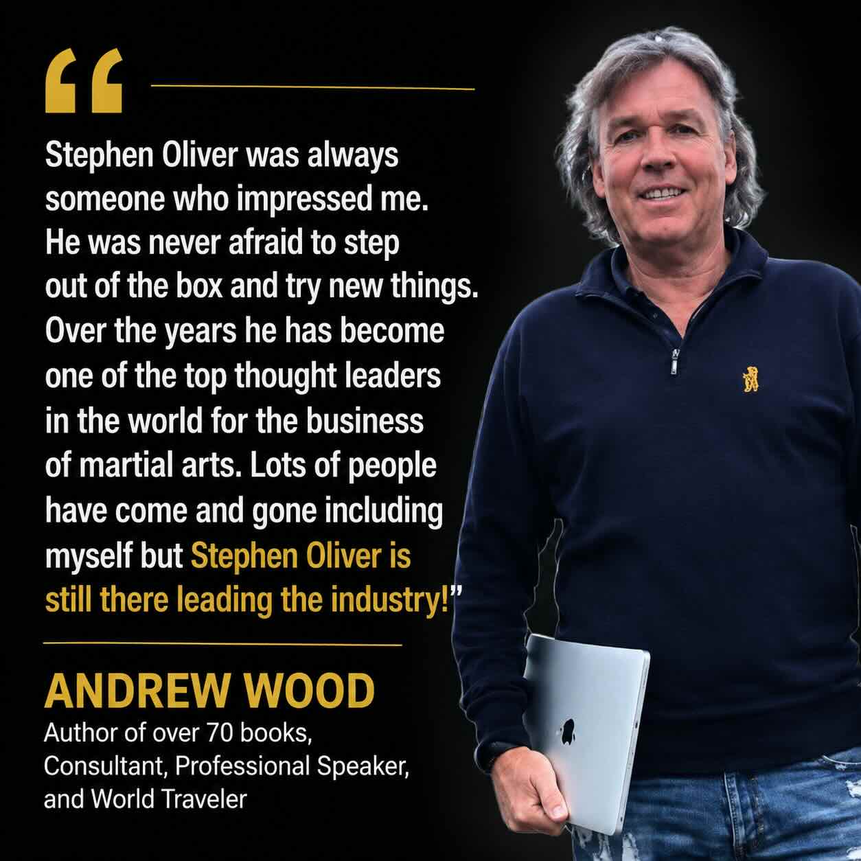 Andrew Wood testimonial - Martial Arts Wealth Mastery